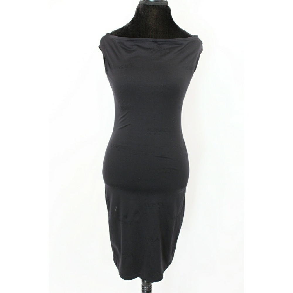 Vintage Versace Sport Black Body Con Dress